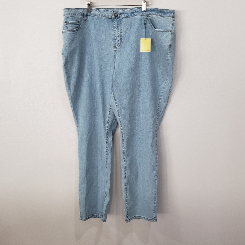 NEW Ashley Stewart Light Wash Skinny (Average) Jeans Size 24